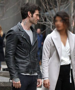 Alan-Powell-Quantico Mike McQuigg Black Leather Jacket