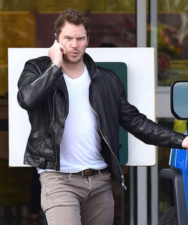 Chris Pratt Black Leather Jacket - Usa Leather Factory