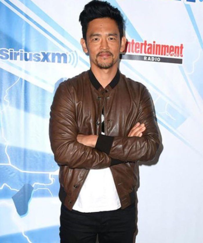 John Cho Brown Bomber Leather Jacket