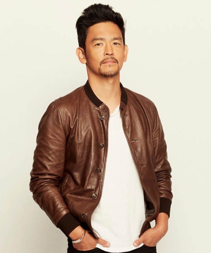 John Cho Brown Leather Jacket