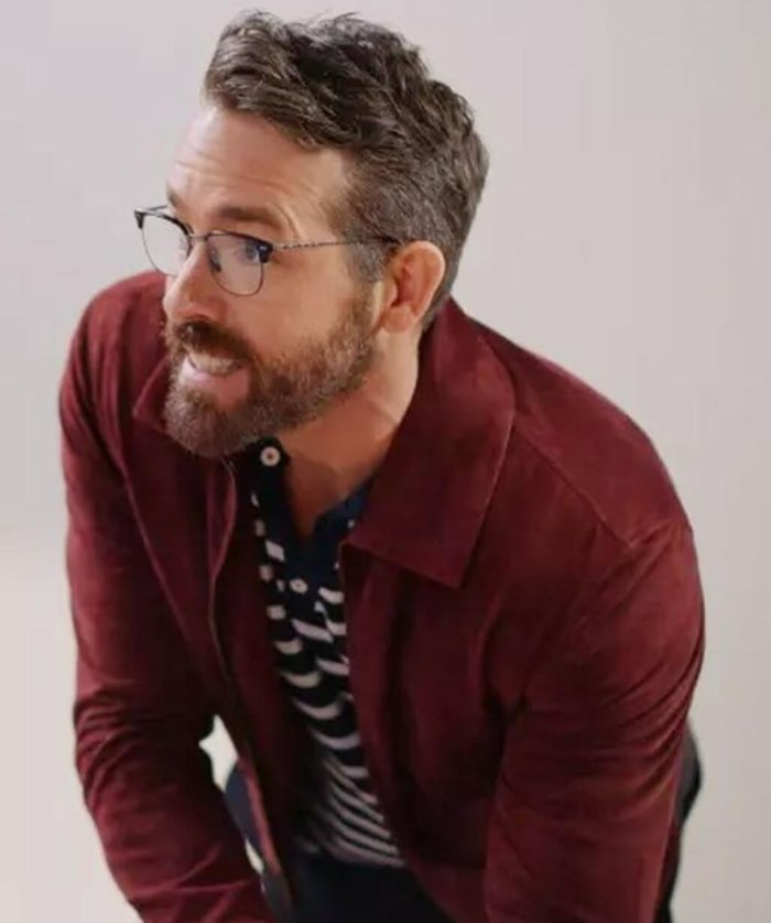 Ryan Reynolds Maroon Leather Jacket