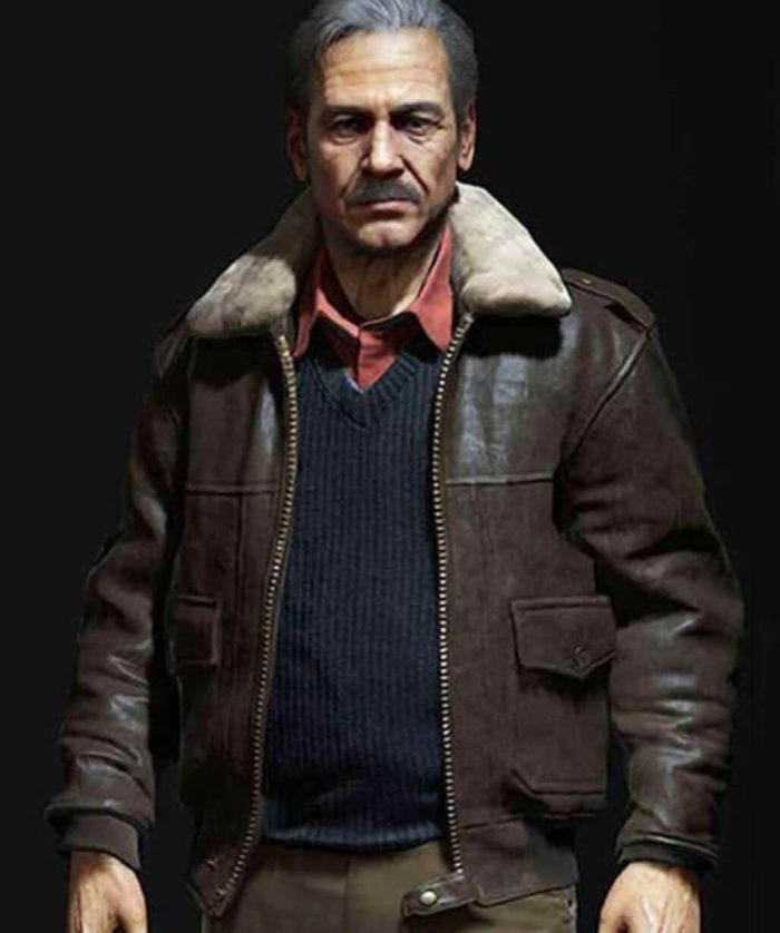 Victor Sullivan Uncharted 4 Aviator Leather Jacket