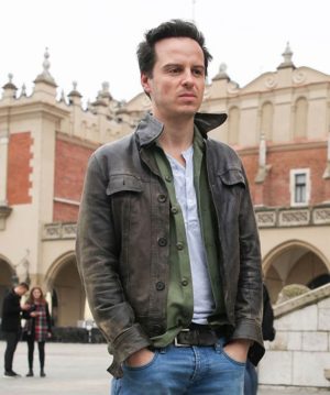 Andrew Scott Distressed Leather Jacket