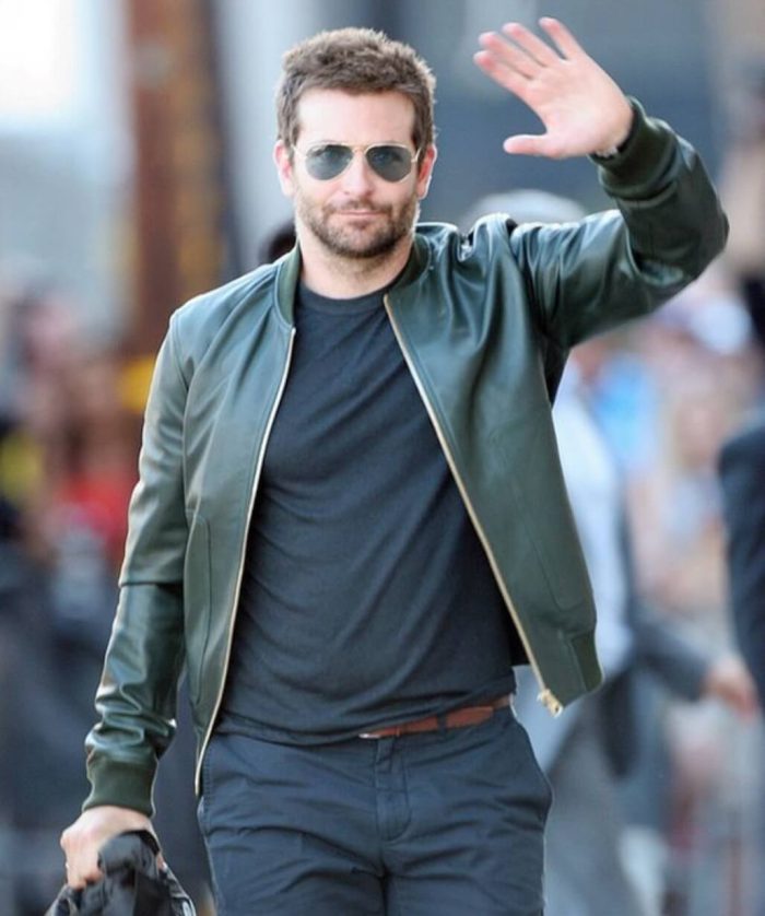 Bradley Cooper Iconic Black Bomber Jacket