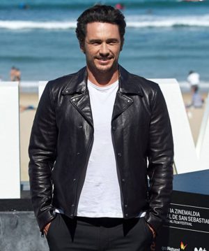 James Franco Black Biker Leather Jacket