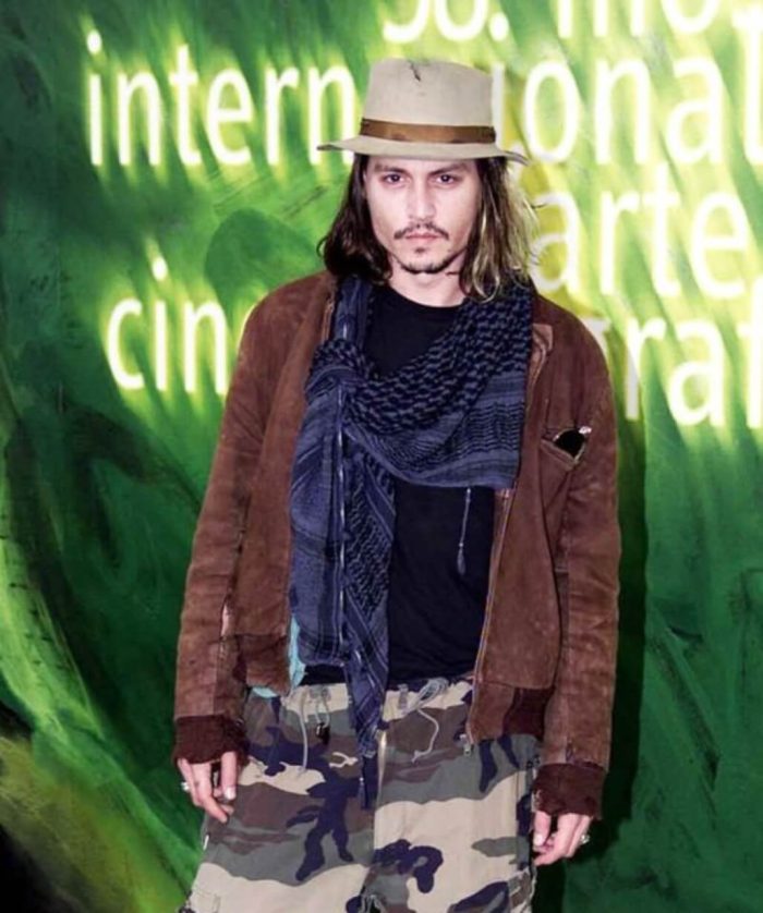 Johnny Depp Brown Suede Leather Jacket