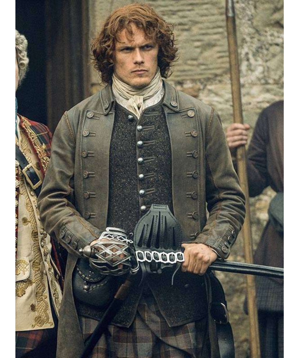 Outlander Jamie Fraser Leather Coat - USA Leather Factory