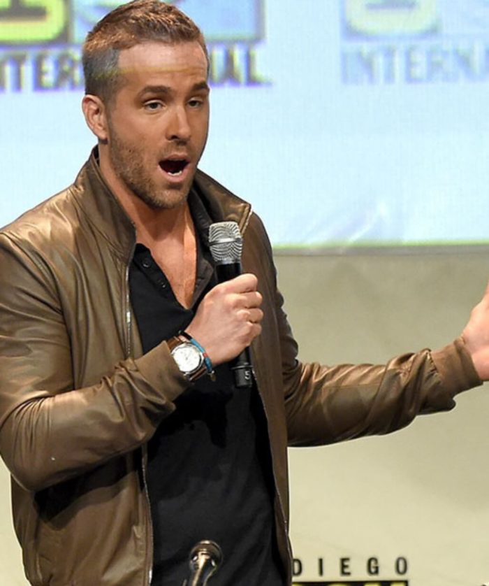 Ryan Reynolds Comic Con Brown Bomber Jacket