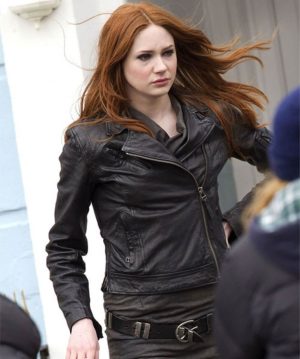 Dr Who Amy Pond Leather Jacket