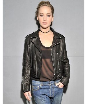 Jennifer Lawrence Black Biker Jacket