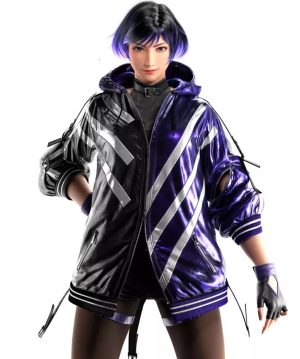 Reina Mishima Tekken 8 Hooded Leather Jacket