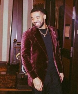 Drake Maroon Velvet Blazer