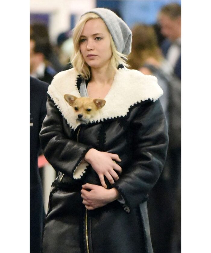 Jennifer Lawrence Leather Coat