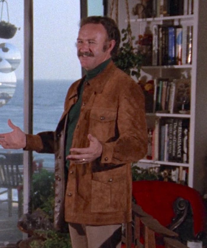 Night Moves Gene Hackman Suede Brown Leather Jacket