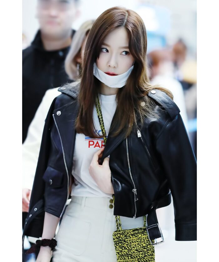 Taeyeon Black Biker Jacket