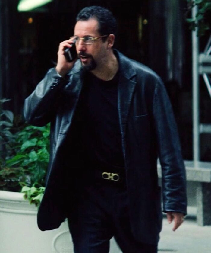 Adam Sandler in Uncut Gems Leather Coat