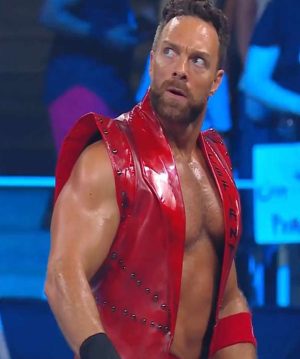 LA Knight WWE Money In The Bank Red Leather Vest