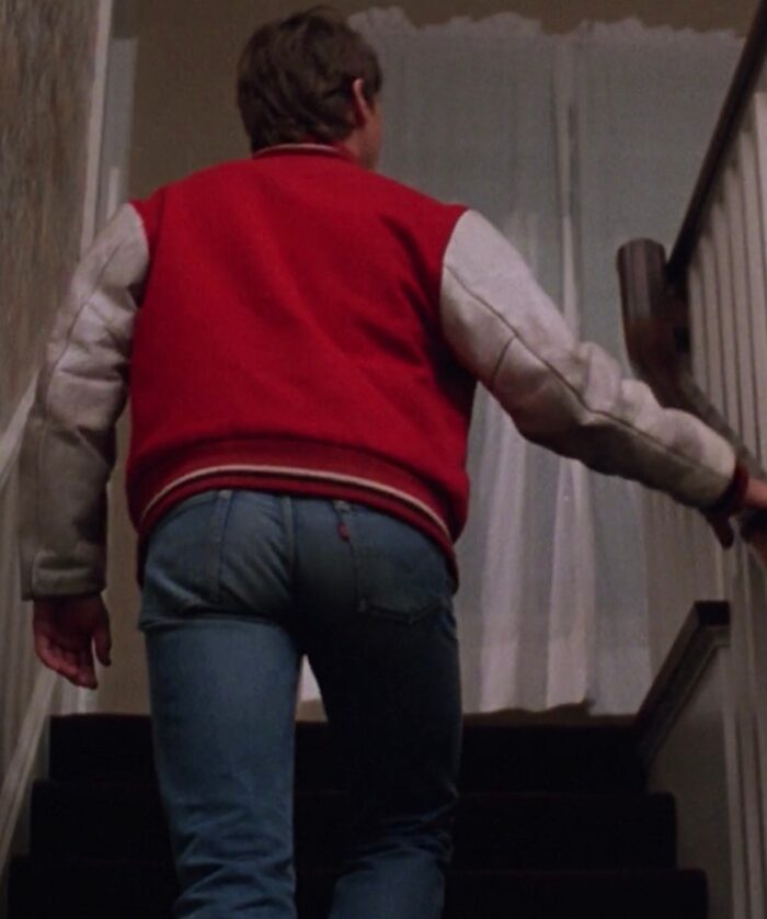 Risky Business Tom Cruise Red Varsity Jacket Outfit