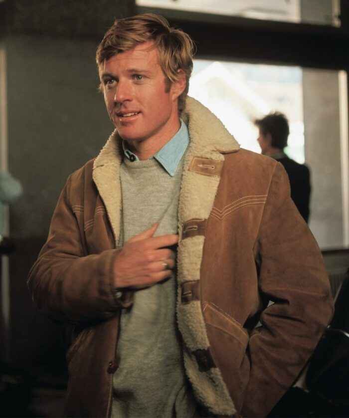 Chappellet Downhill Racer Robert Redford Shearling Leather Jacket