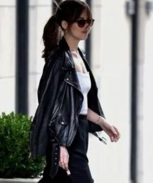 Dakota Johnson Biker Leather Jacket