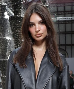 Emily Ratajkowski NYC Street Black Coat