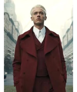 The Hunger Games 5 Coriolanus Snow Trench Maroon Coat