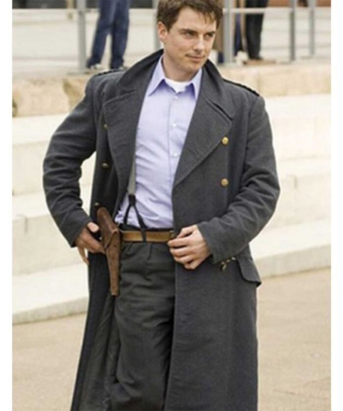 Torchwood Captain Jack Harkness Trench Grey Wool Coat