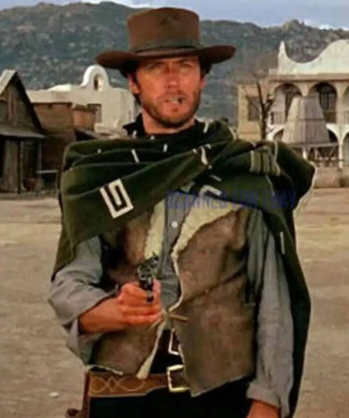 A Fistful of Dollars Clint Eastwood A Man With no Name Leather Vest Outfit