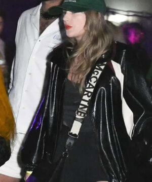 Coachella Taylor Swift Black Leather Jacket