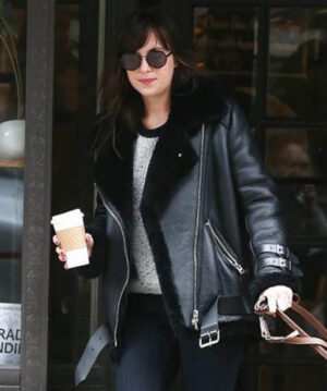 Dakota Johnson Shearling Jacket