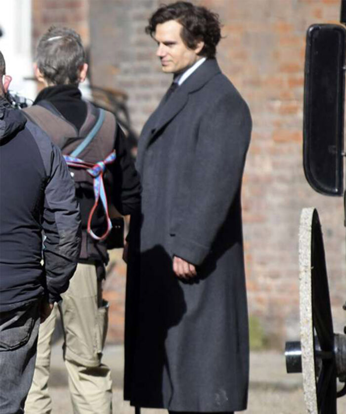 Henry Cavill Enola Holmes Grey Wool Coat