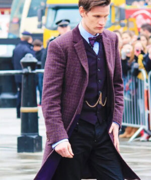 Matt Smith 11th Doctor Purple Wool Coat Men Online