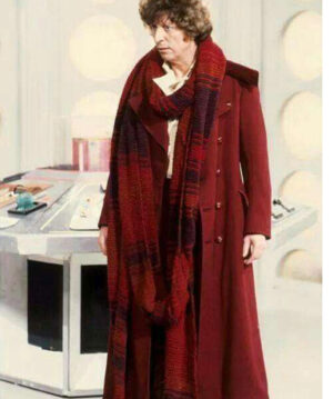 Tom Baker Fourth Doctor Who Red Wool Coat