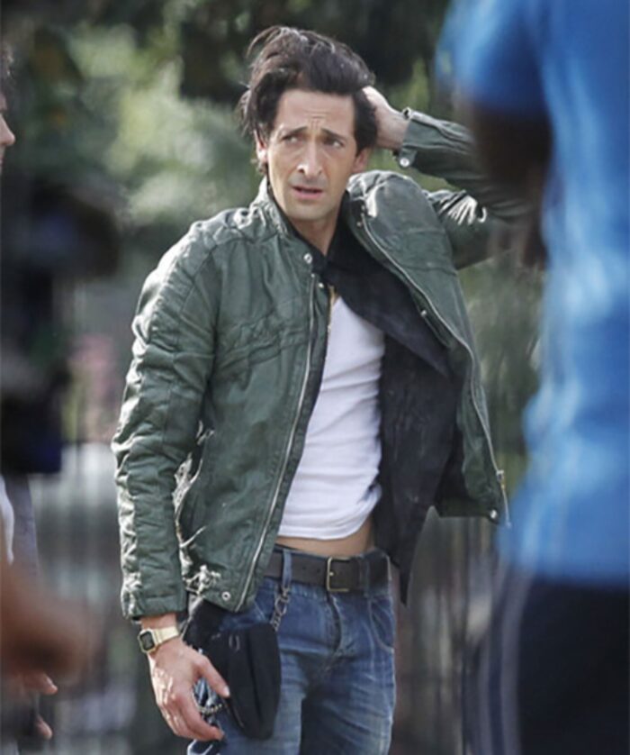 Adrien Brody American Heist Green Leather Jacket