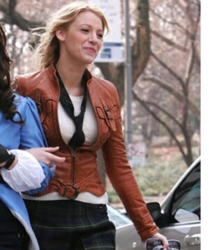 Blake Lively Gossip Girl Brown Jacket