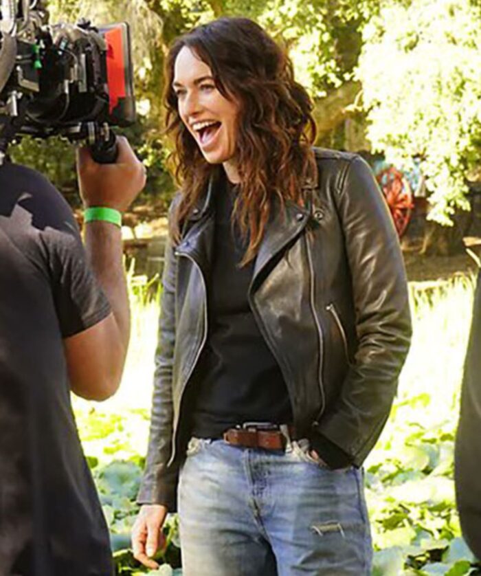 Bullets Lena Headey Black Leather Jacket