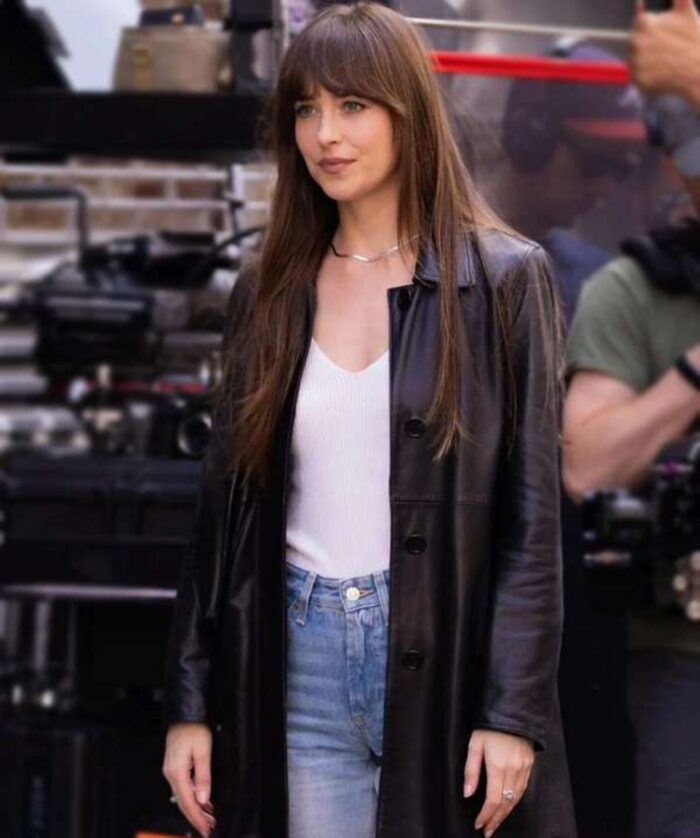 Dakota Johnson Materialists Black Leather Jacket