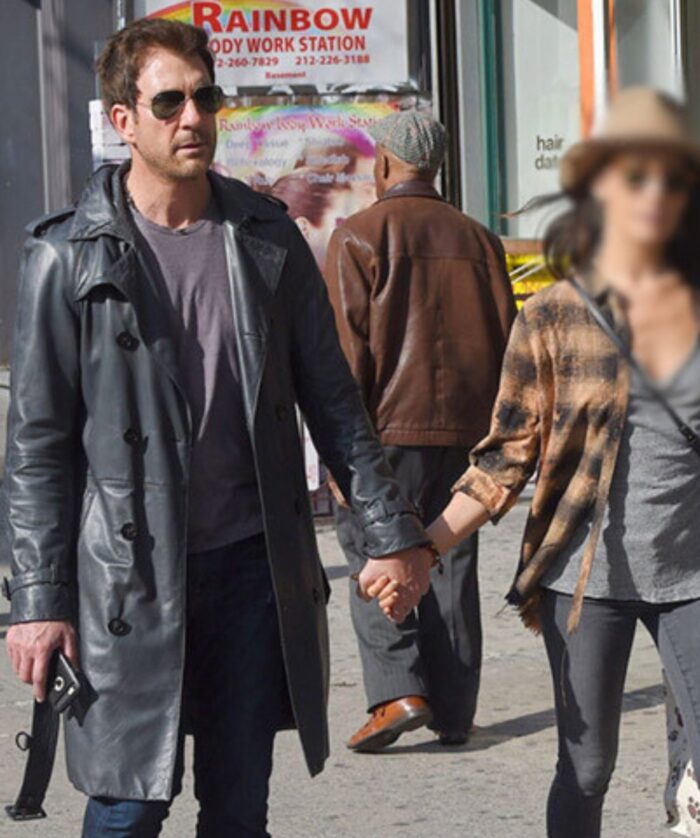 Dylan Mcdermott Double Breasted Black Coat