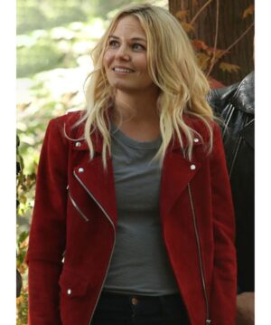 Once Upon A Time EmmaSwan Suede Red Leather Jacket