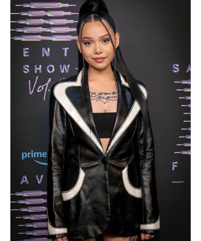 Savage X Fenty Show Bella Poarch Leather Jacket