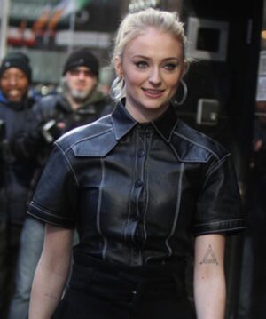 Sophie Turner Black Shirt