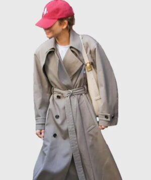 Zendaya Grey Trench Coat