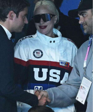 Lady Gaga Olympics 2024 Paris Team USA Jacket Outfit