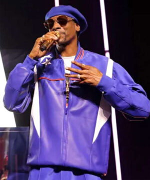 Paris Olympics 2024 Snoop Dogg Purple Leather Jacket