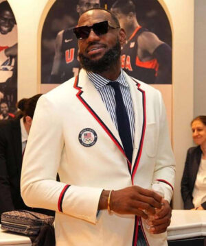 Paris Olympics LeBron James Team USA White Blazer Online