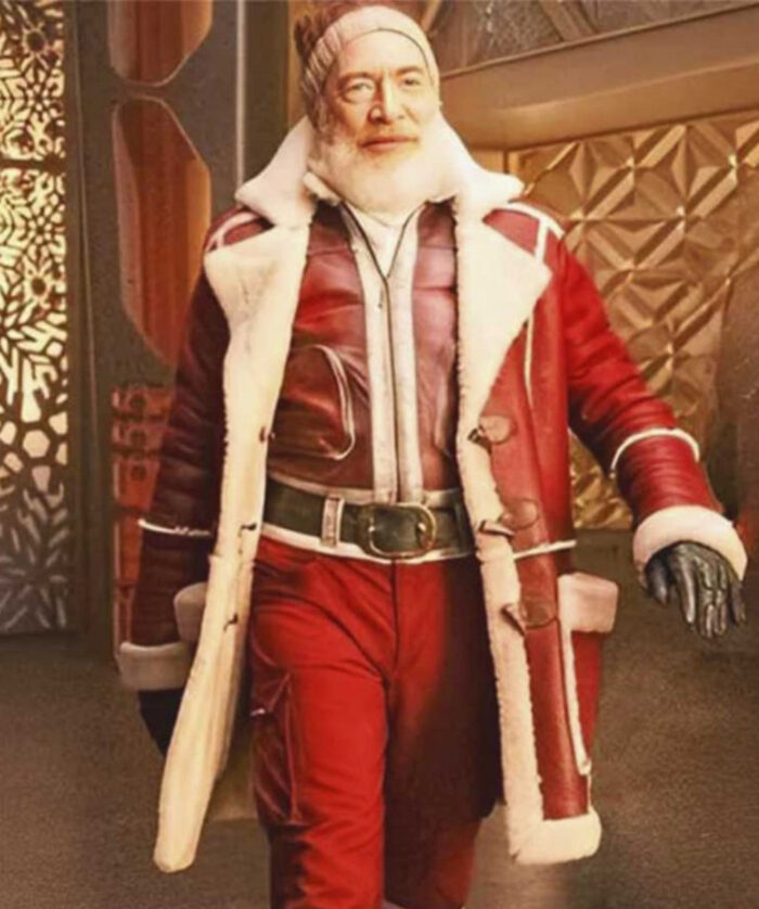 Red One J.k. Simmons Santa Claus Leather Coat Online