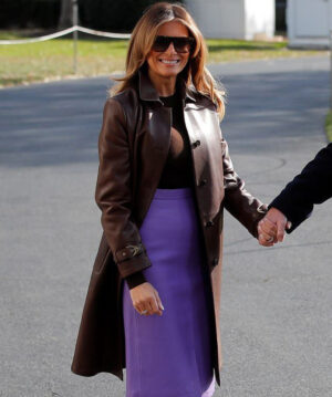 Melania Trump Leather Coat