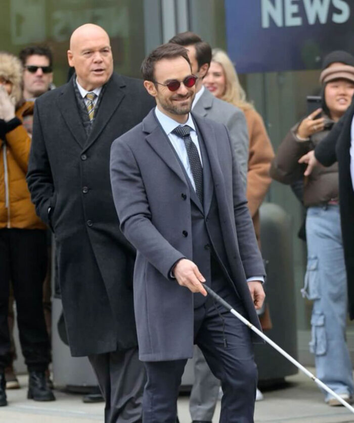 Charlie Cox Grey Coat